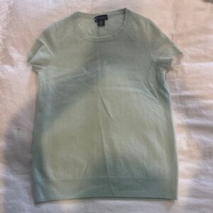 Bloomingdale's cashmere Green Short Sleeve shell